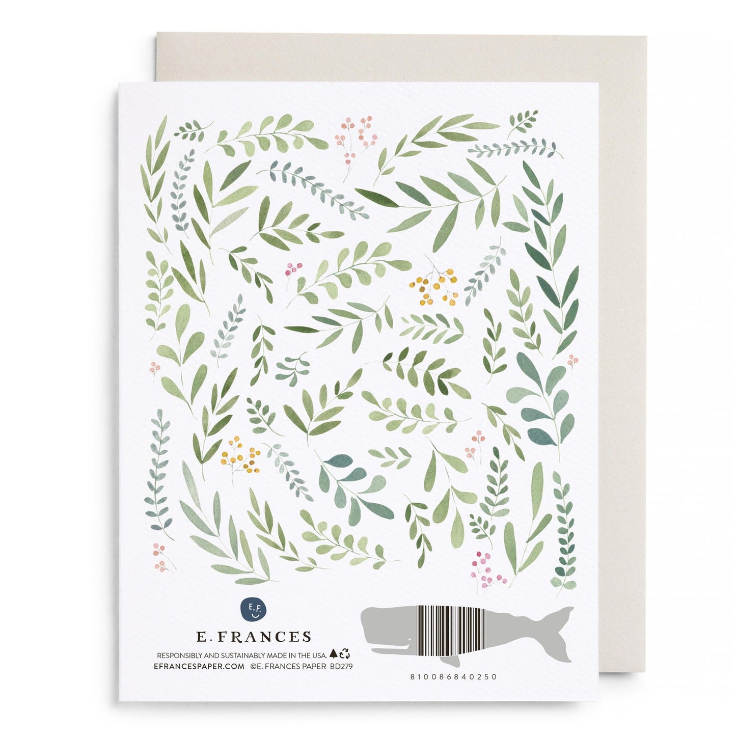 Pretty Leaves Birthday Greeting Card