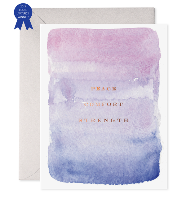 peace comfort strength card sympathy loss support condolence thinking of you watercolor card