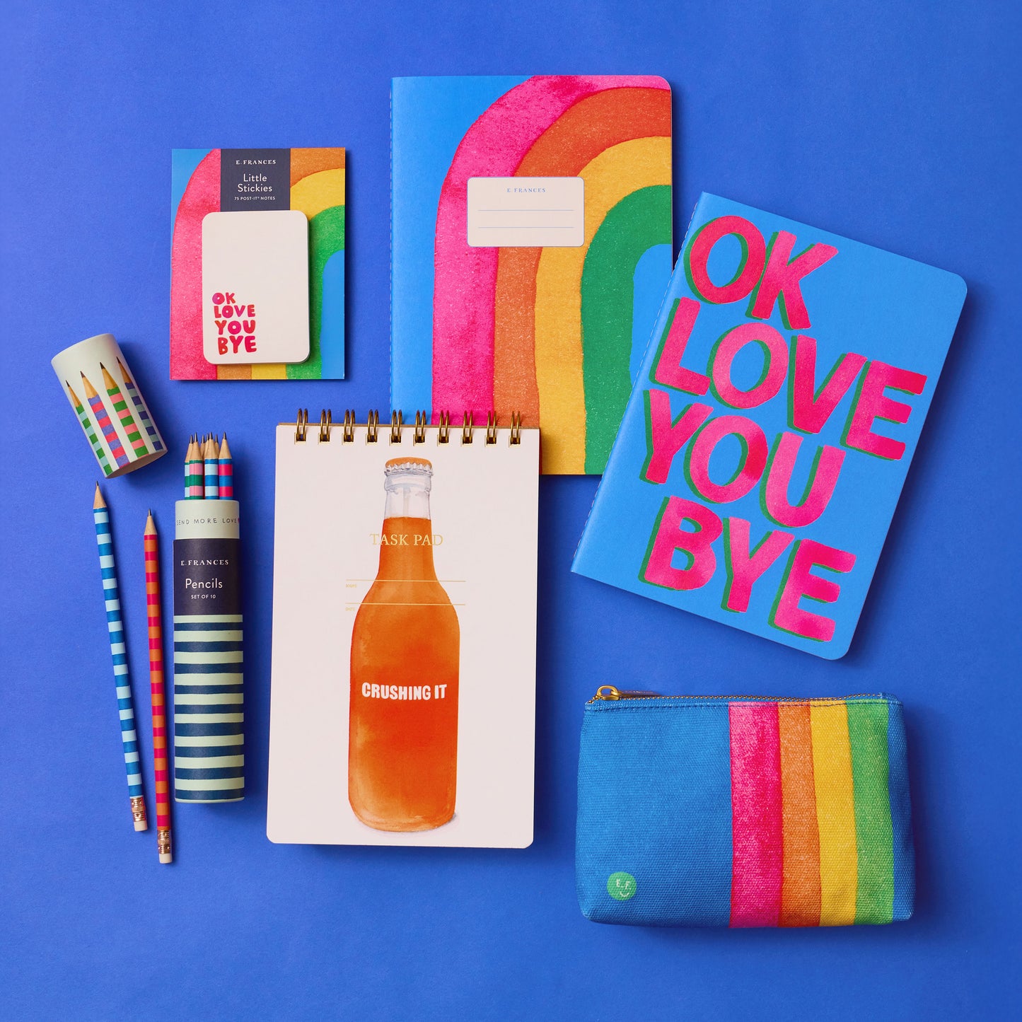 Retro Rainbow Little Pouch