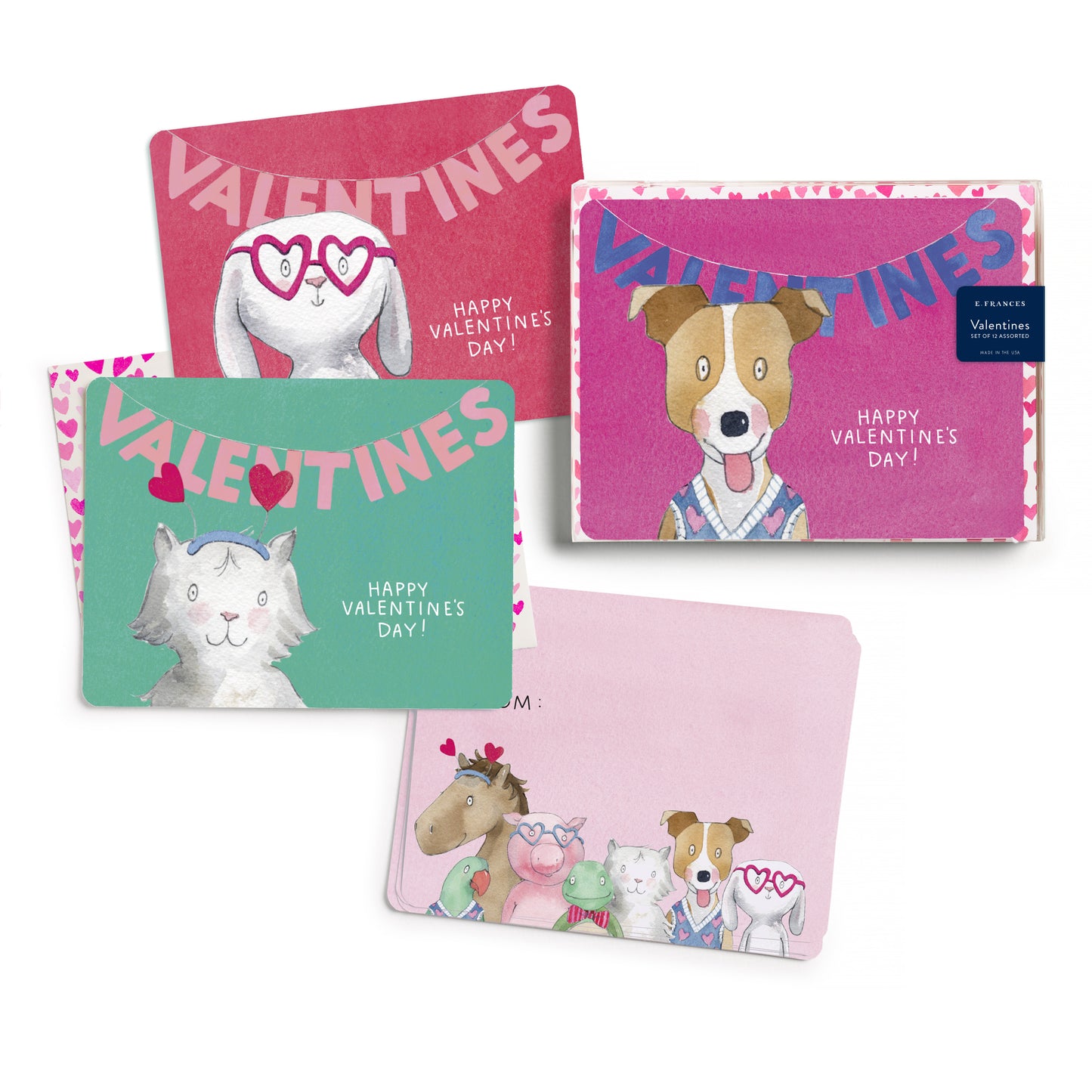 Animal Friends Classroom Valentine Set