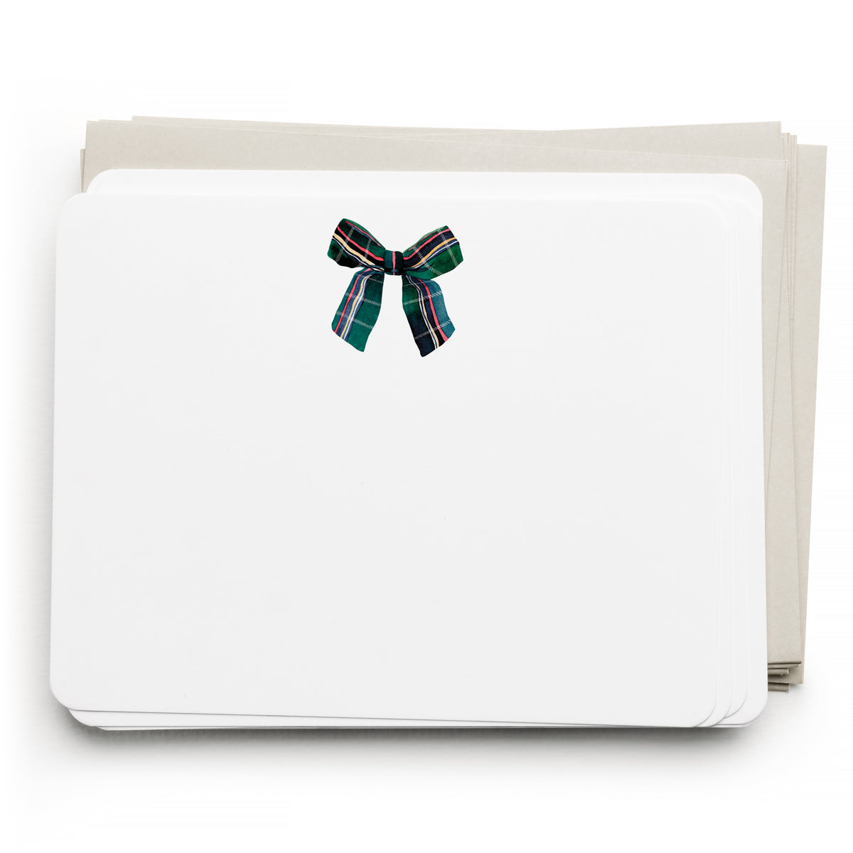 Plaid Bow Flat Note Set