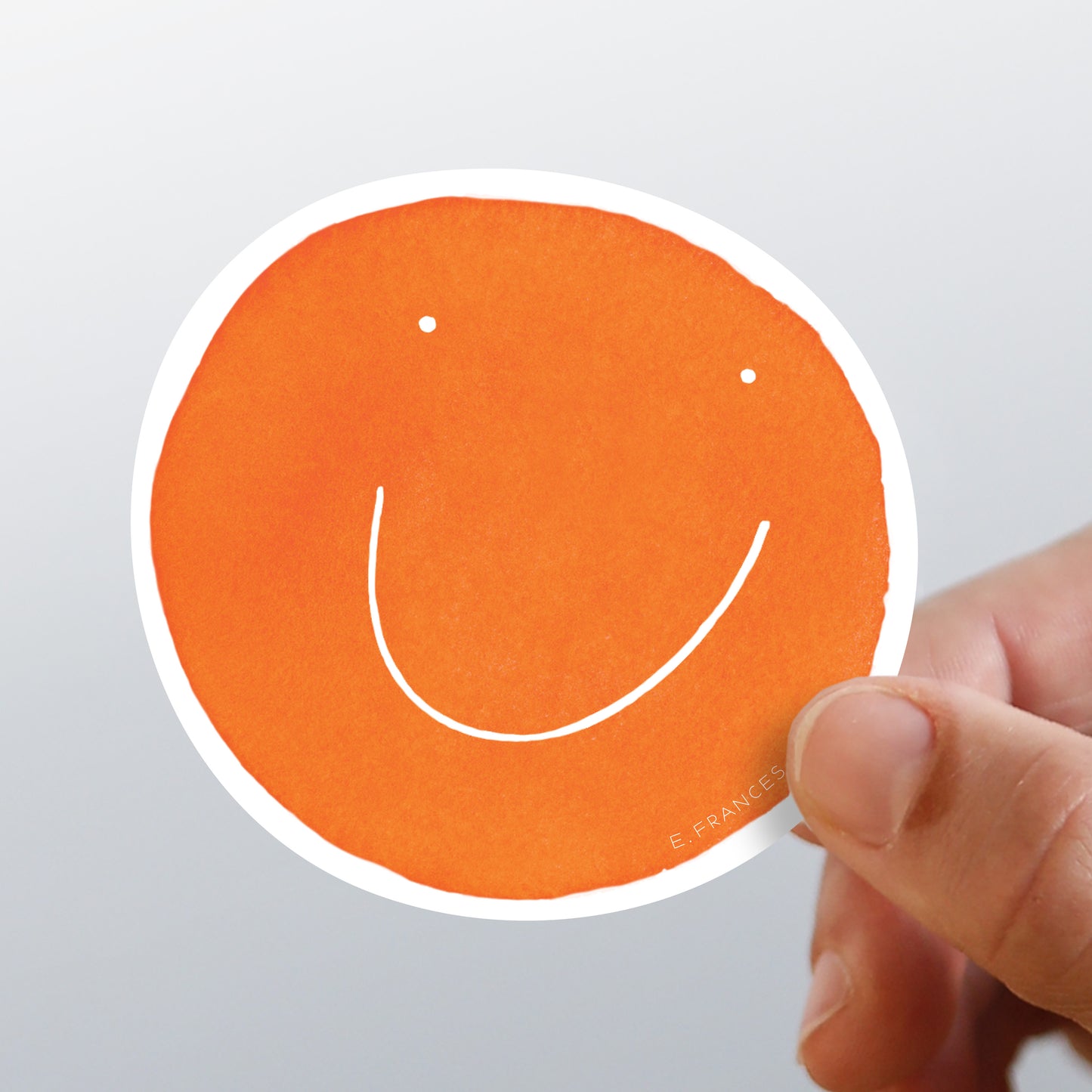 Orange Smiley Sticker