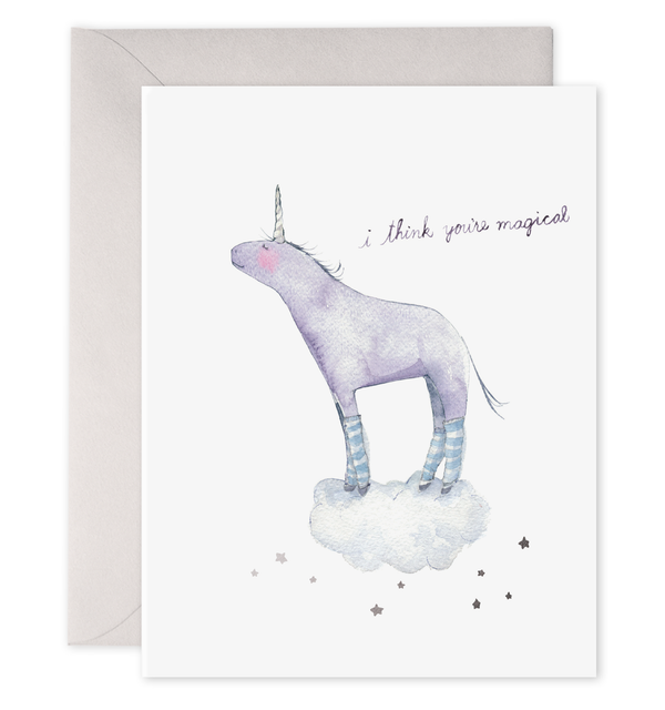 i think you're magical unicorn card for birthday thank you friend kids girl tween teen