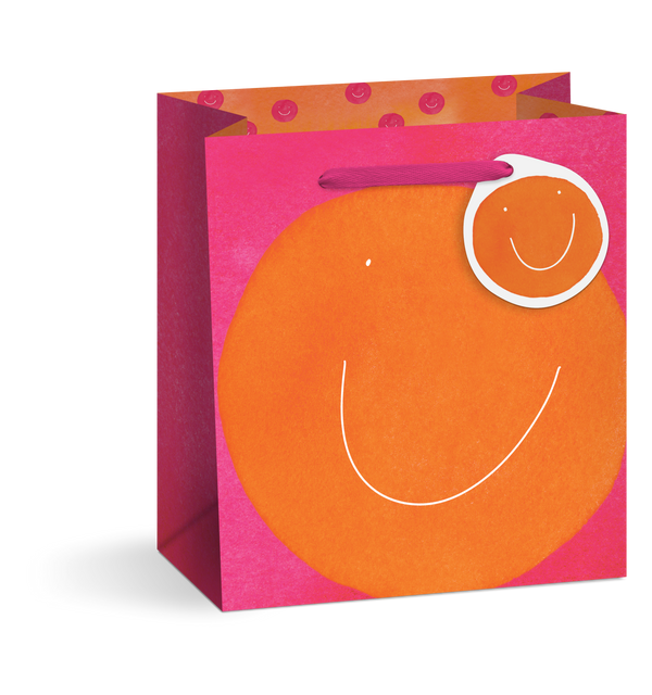 smiley face gift bag
