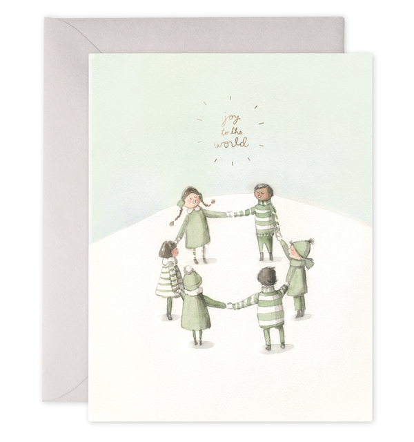 joy to the world christmas cards with kids singing set box boxed greetings holiday