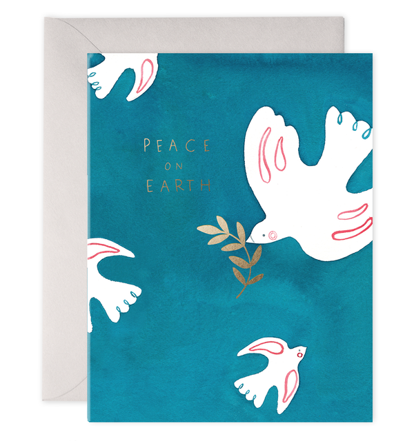 peace on earth doves christmas cards holiday cards box boxed set stationery watercolor beautiful seasonal greeting cards