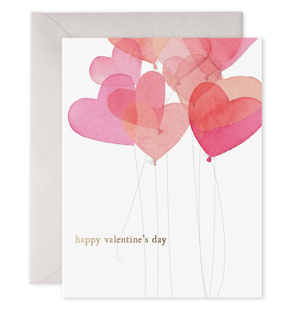 heart balloons valentines day valentine card