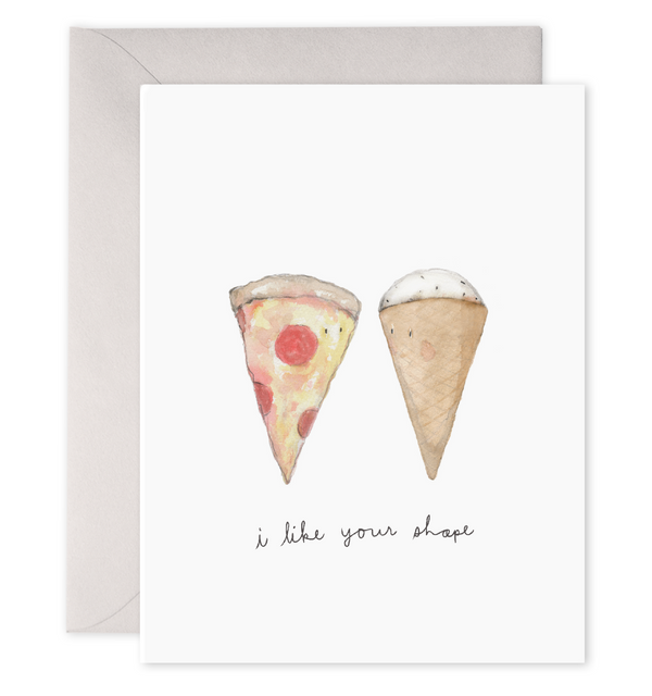 i like your shape card pizza ice cream cone anniversary friend valentines 