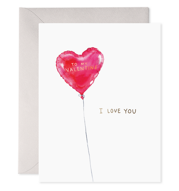 valentine heart shaped balloon card vday heart baloon card 
