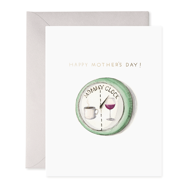 mommy clock mothers day mother's mom day coffee wine clock