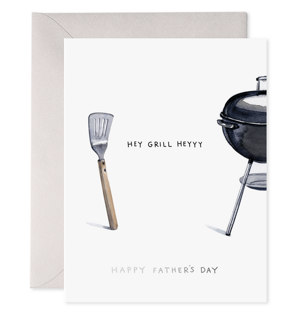 hey grill heyyyy happy fathers day card bbq