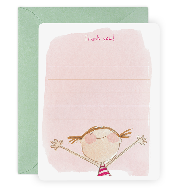 Kid's Lined Stationery Thank You Notes