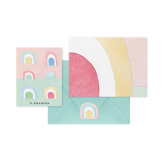 Dreamy Rainbow Notecard + Sticker Set