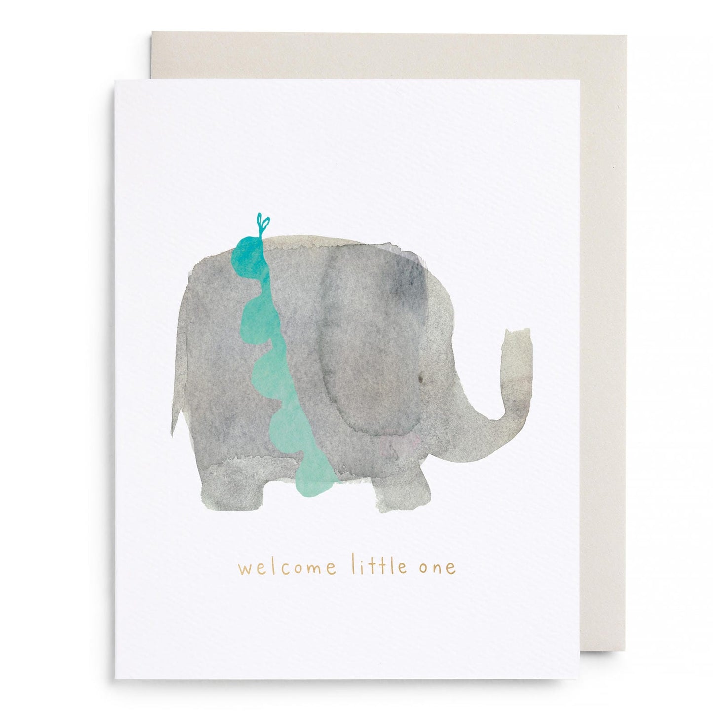 Welcome Little One Elephant Greeting Card