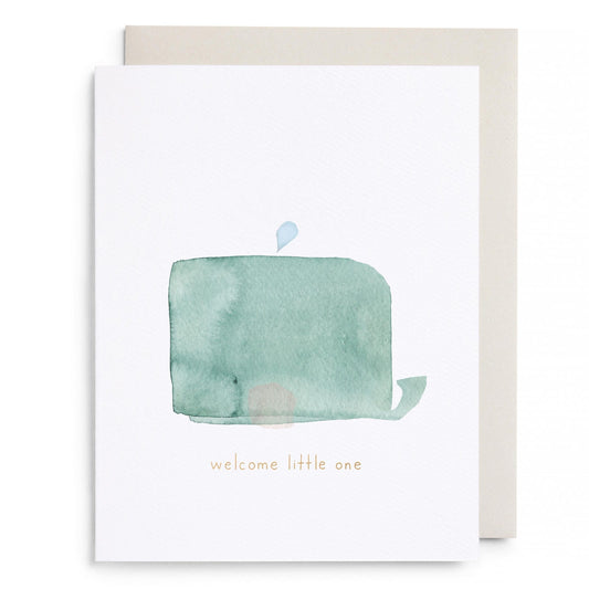 Welcome Little One Whale Greeting Card