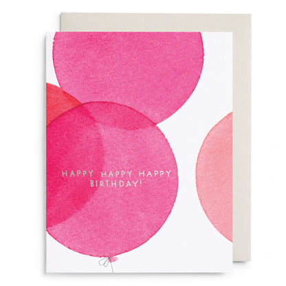 Pink Balloons Greeting Card
