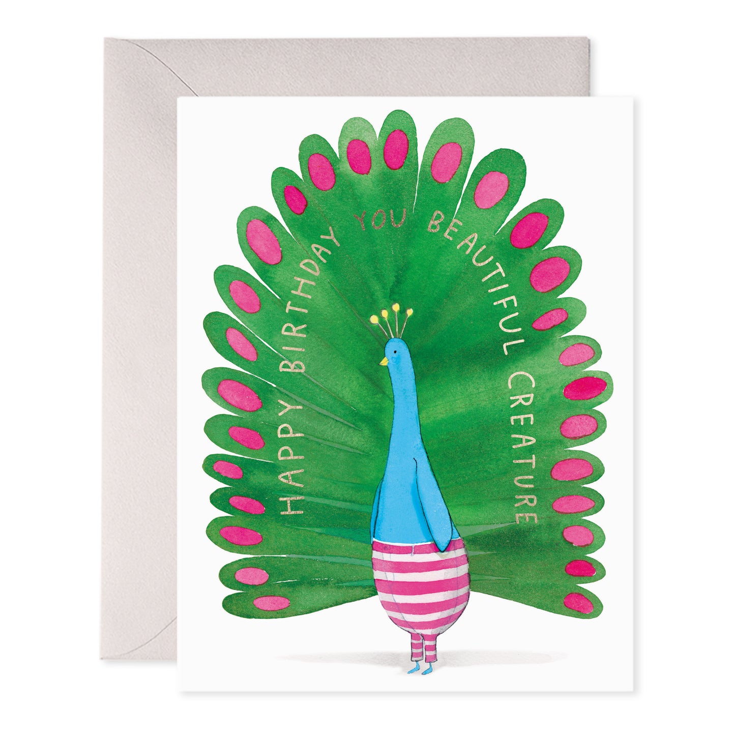 Peacock Birthday Greeting Card