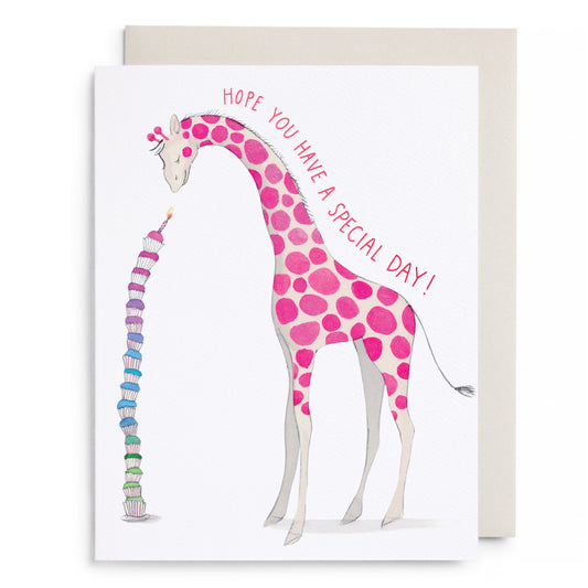 Leaning Tower of Cupcakes Birthday Greeting Card