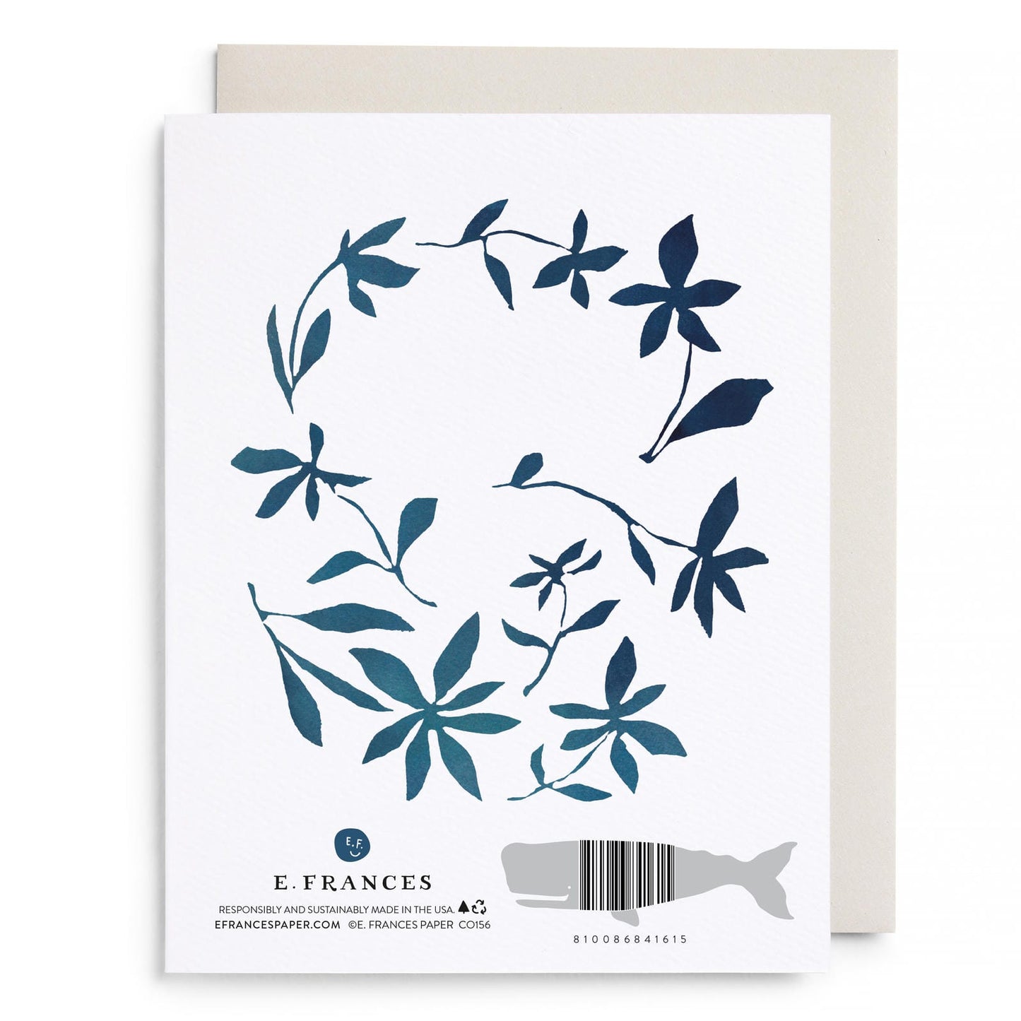 Indigo Flowers Greeting Card