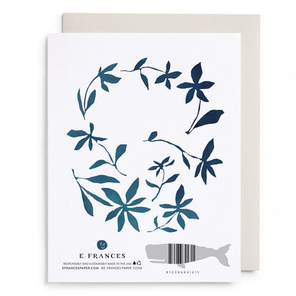 Indigo Flowers Greeting Card