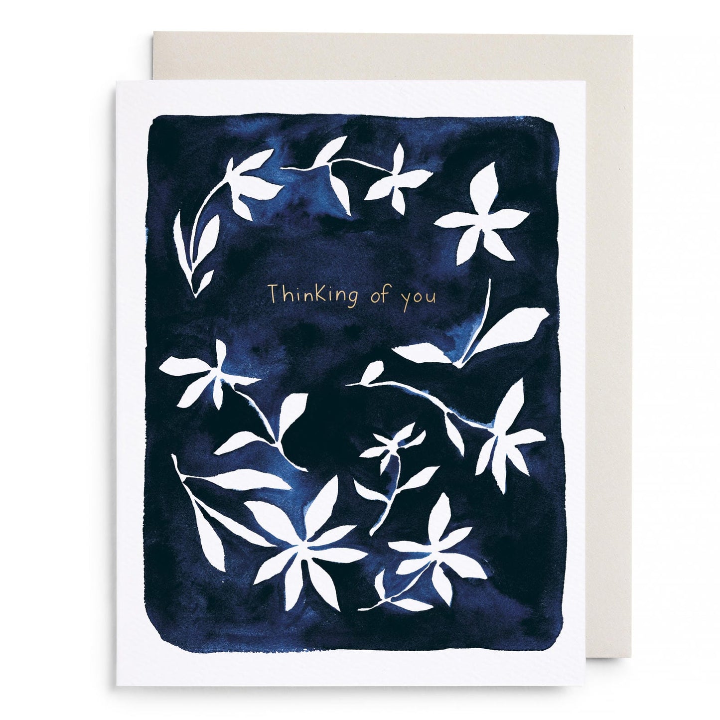 Indigo Flowers Greeting Card
