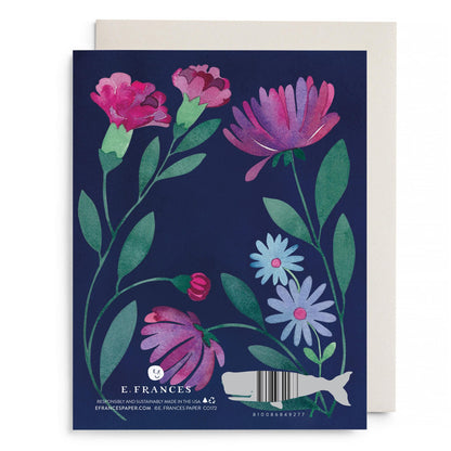 Purple Floral Thinking of You Greeting Card