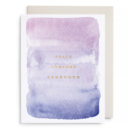 Peace, Comfort, Strength Greeting Card