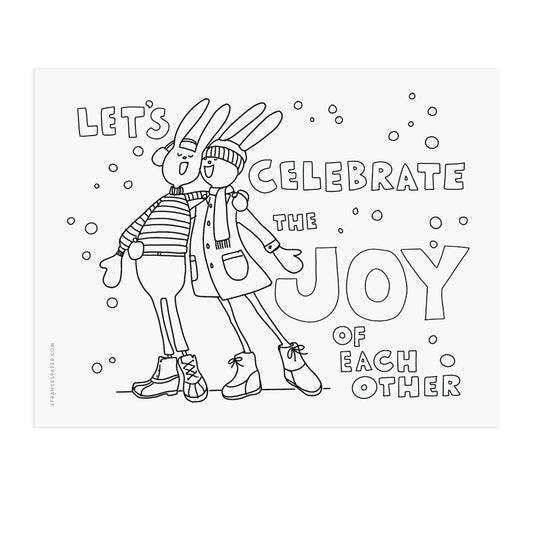 Bunny Carolers Coloring Page