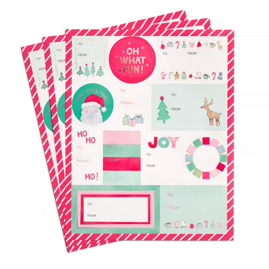 Merry Motif Gift Labels
