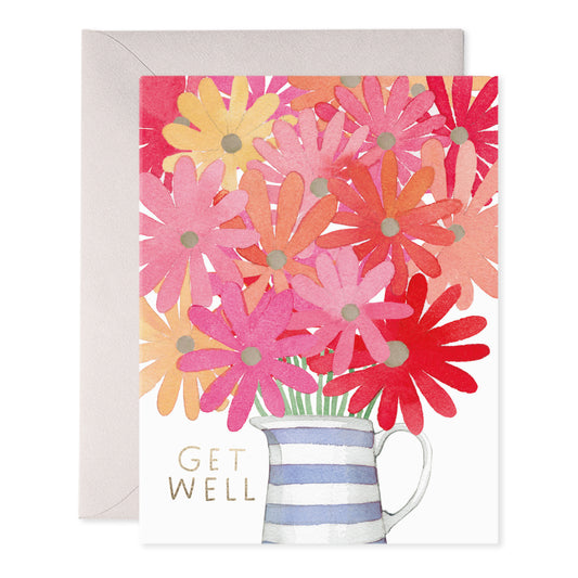 Get Well Flowers Greeting Card