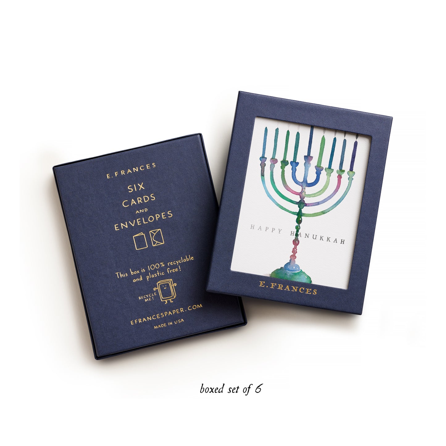 Colorful Menorah Holiday Card