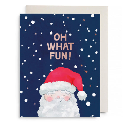 Oh What Fun Santa Greeting Card