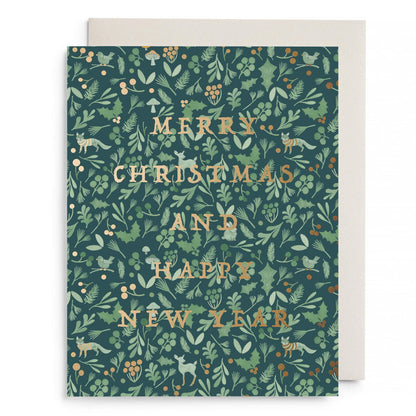 Winter Forest Christmas Greeting Card