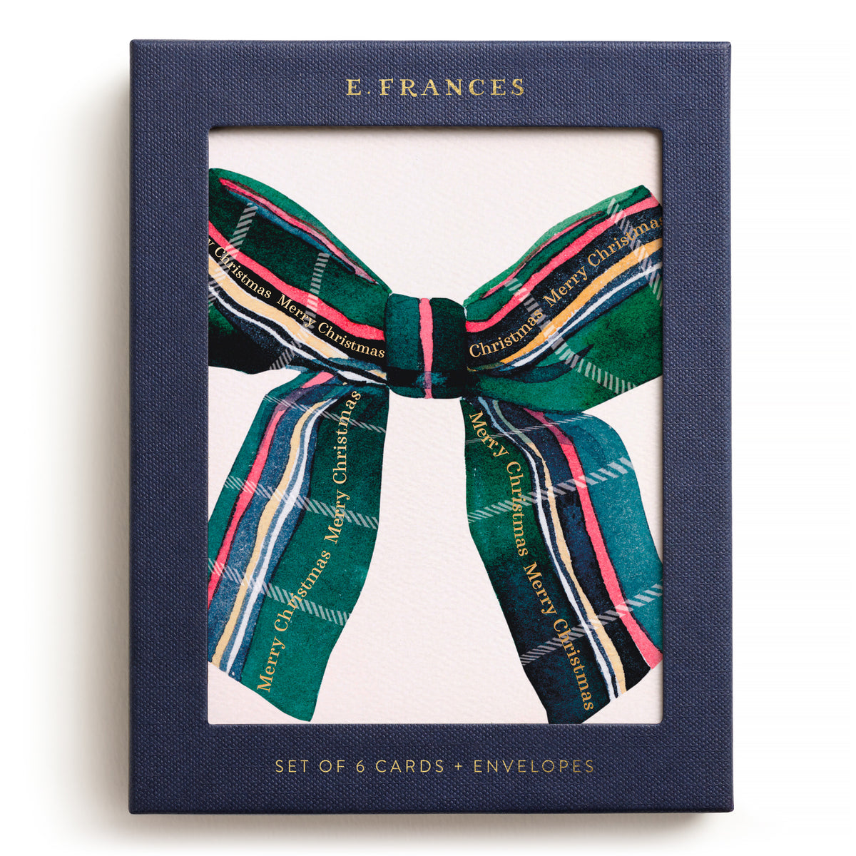 Christmas Plaid Bow Greeting Card