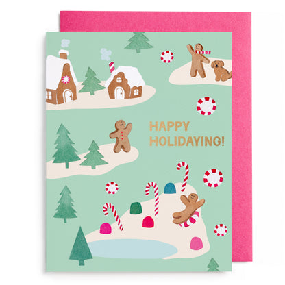 Gingerbread Village Greeting Card