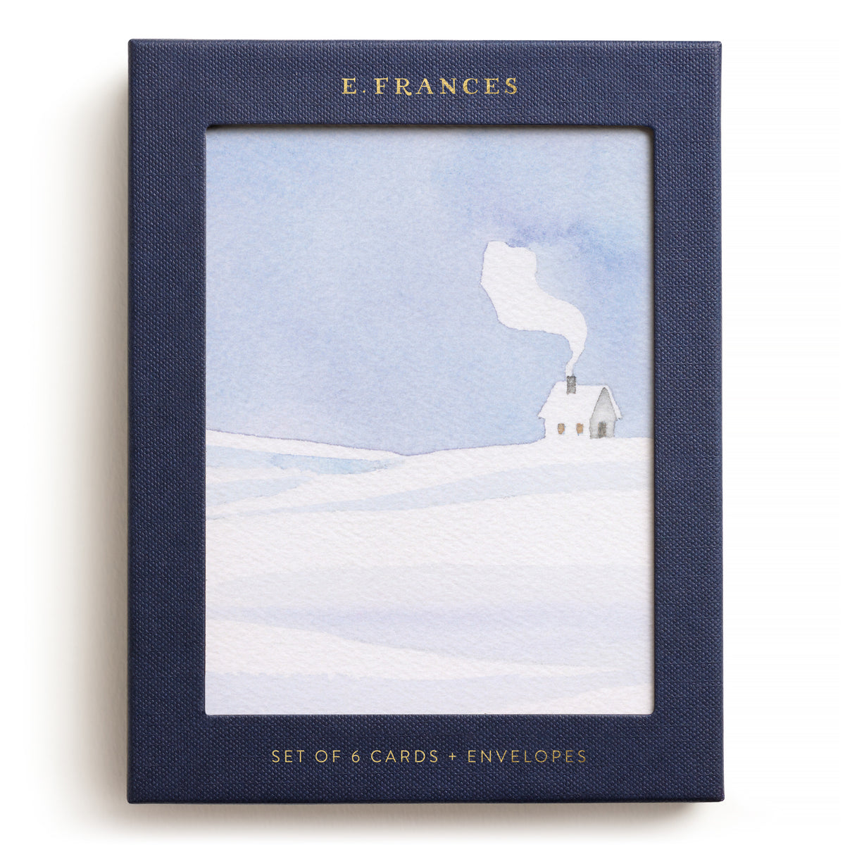 Snowy Cabin Holiday Greeting Card