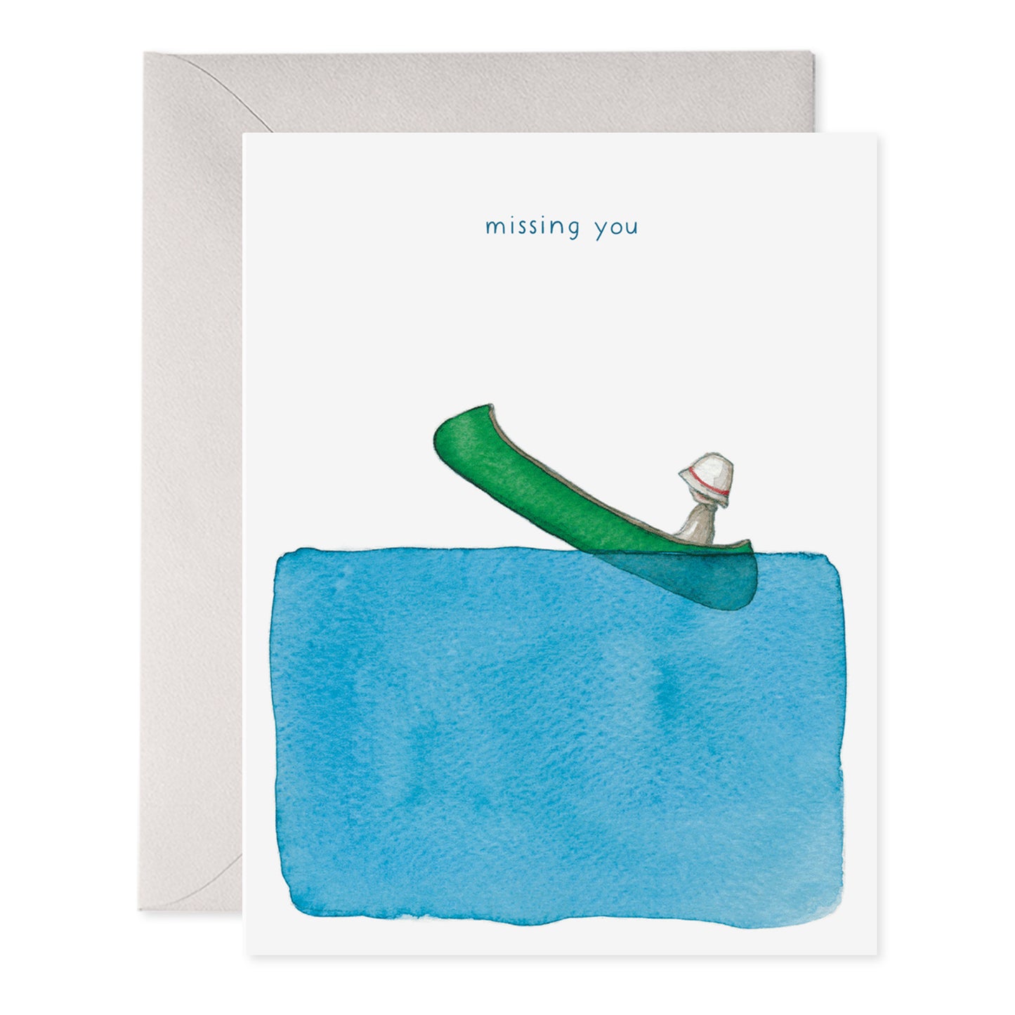 Missing You Canoe Greeting Card