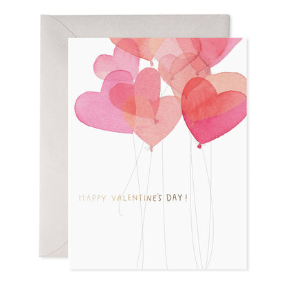 Valentine Balloons Greeting Card