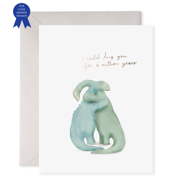 i could hug you for a million years hugging dinosaurs card love friendship anniversary friends support encouragement sympathy condolence support hug