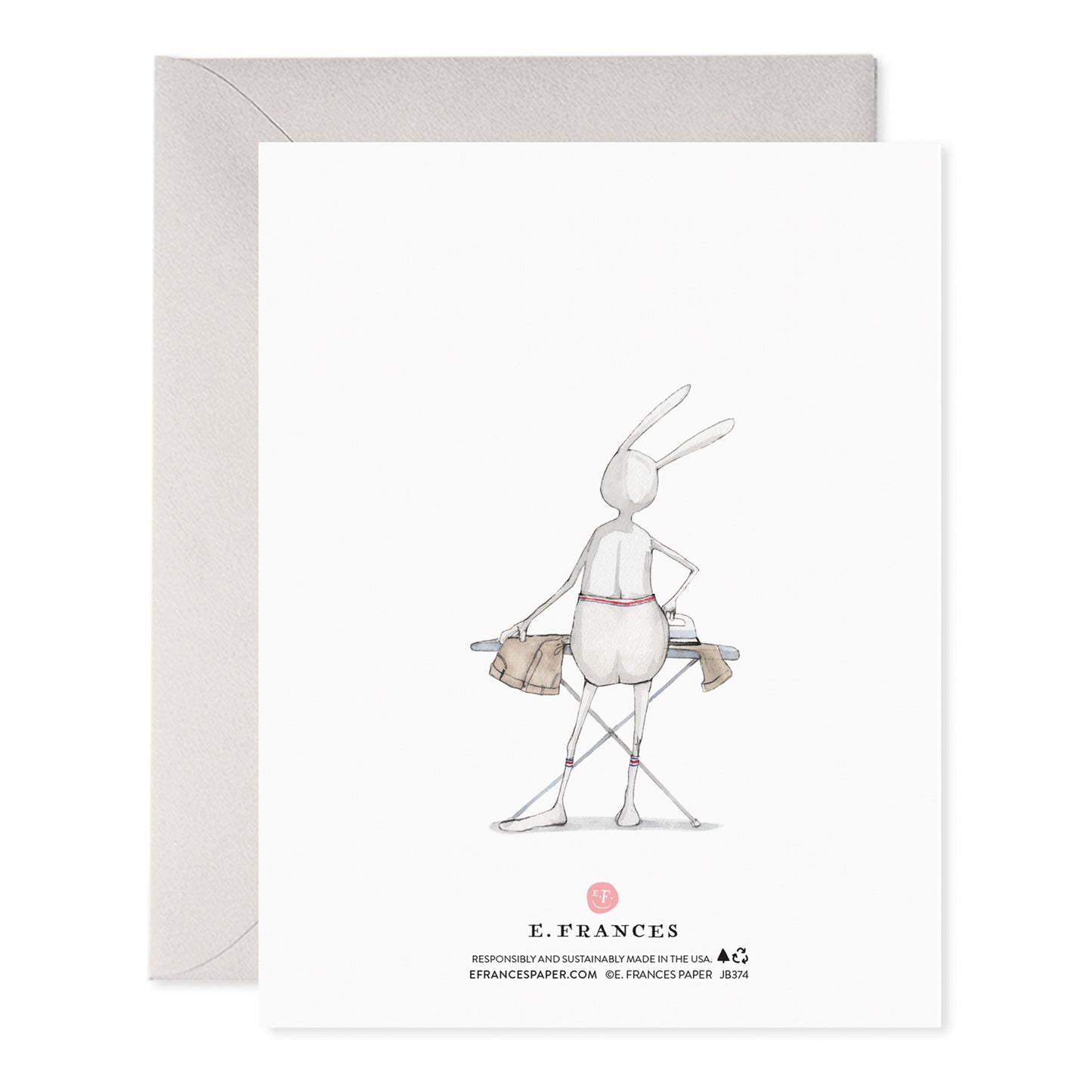 Fancy Pants Bunny Greeting Card