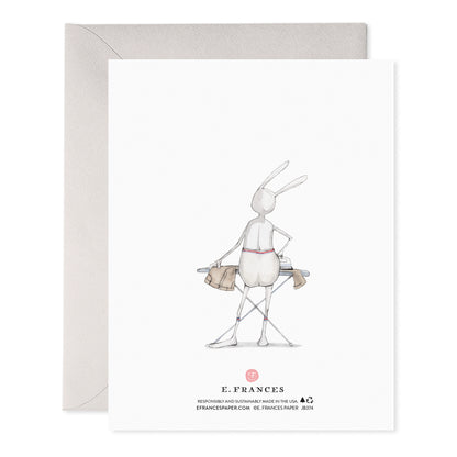 Fancy Pants Bunny Greeting Card