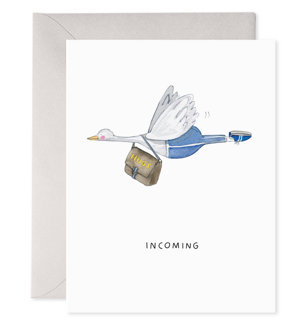 incoming delivery hugs goose delivery card