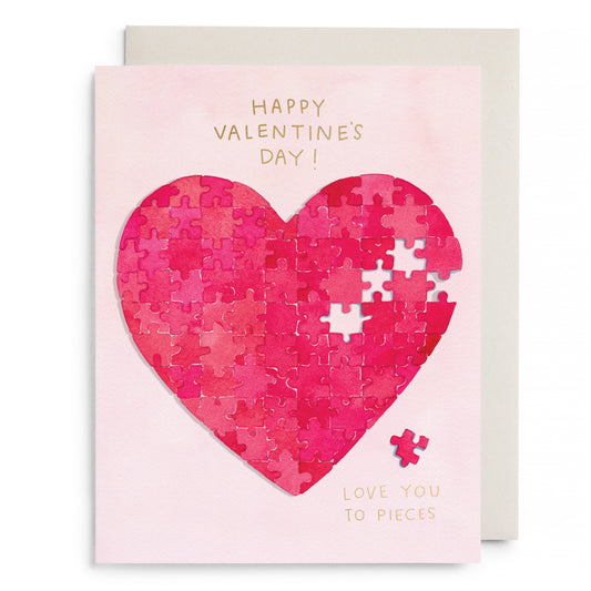 Heart Puzzle Valentine Greeting Card