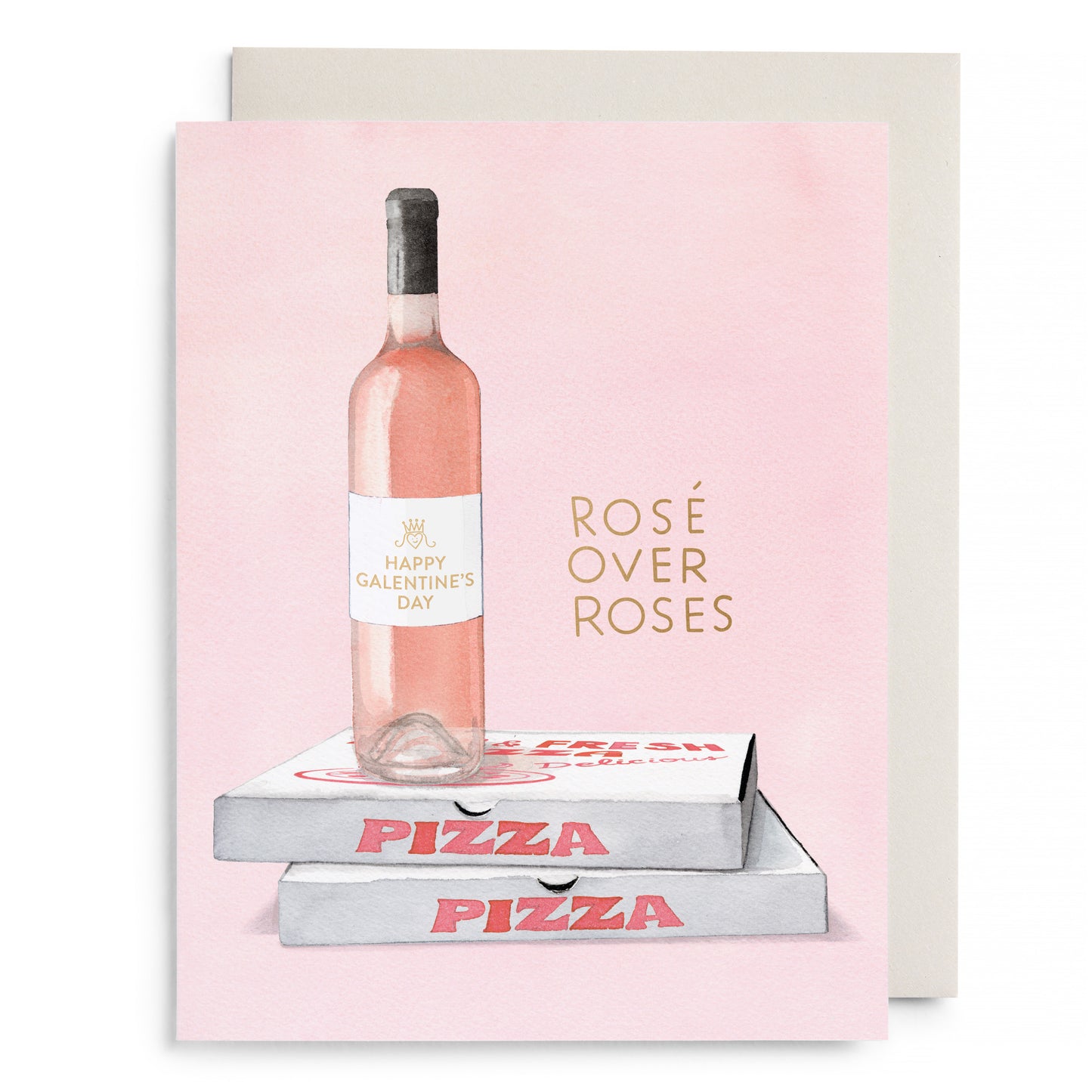 Rose over Roses Galentine's Greeting Day Card