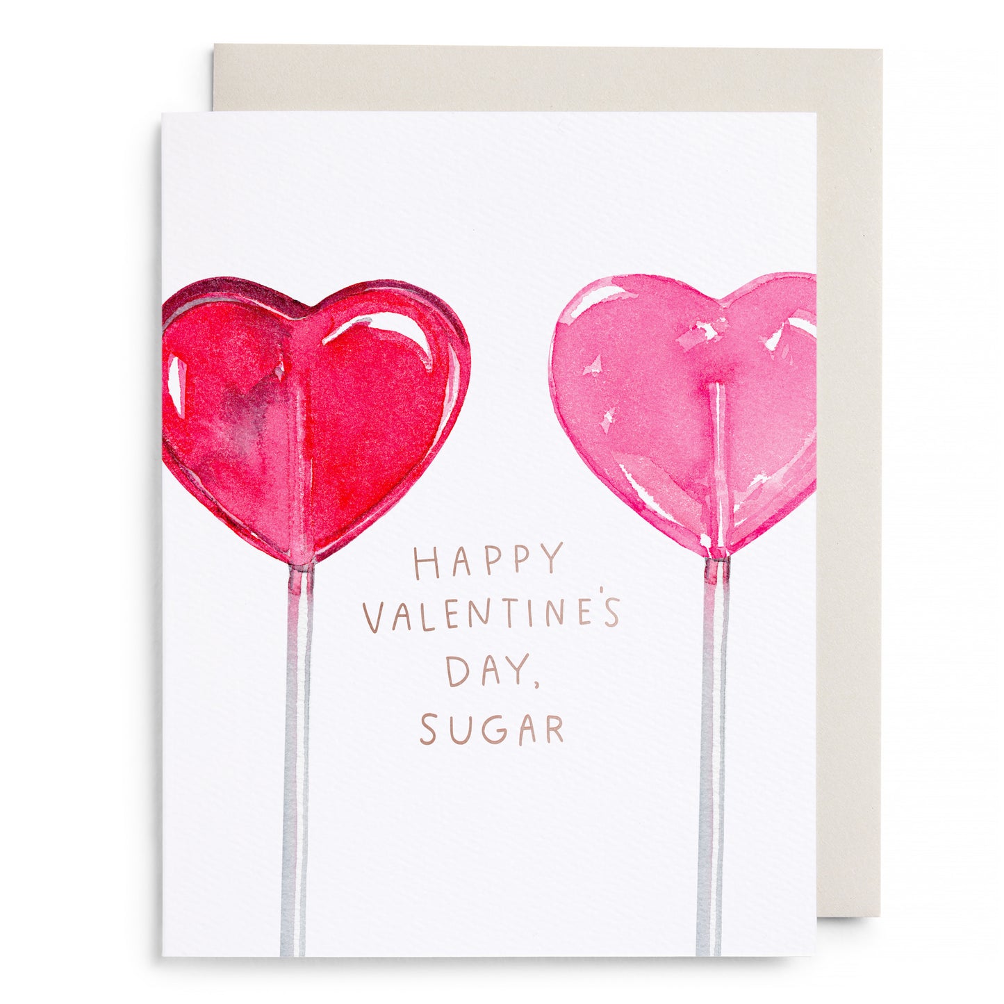 Heart Lollipops Valentine's Day Greeting Card