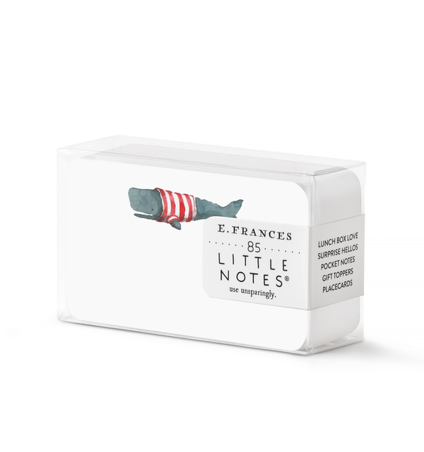 watercolor whale little notes notecards