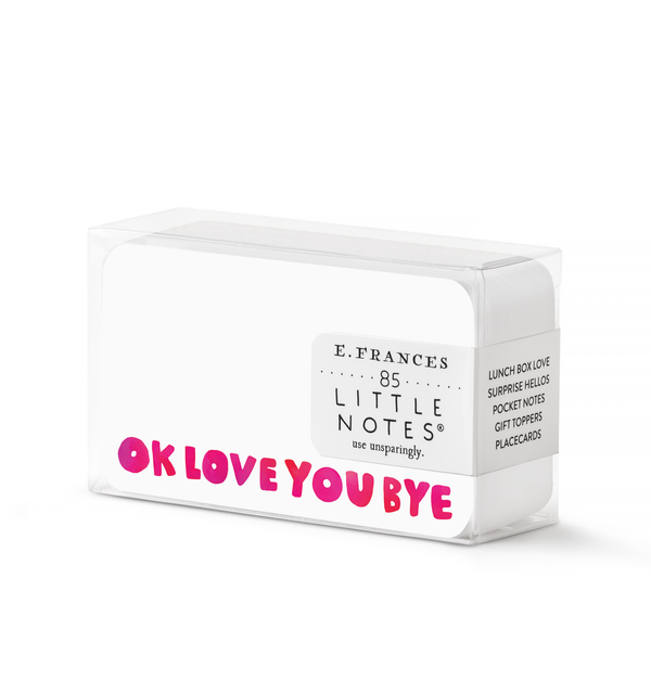 little notes cards for use as place cards, placecards, small notes, lunchbox lunch box notes, gift topper tags okloveyoubye ok love you bye okloveyou hot pink teen tween