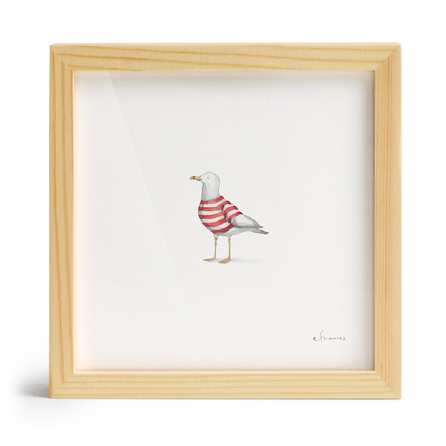 Stripey Seagull Little Print