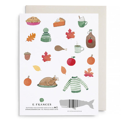 Crisp & Cozy Thanksgiving Greeting Card