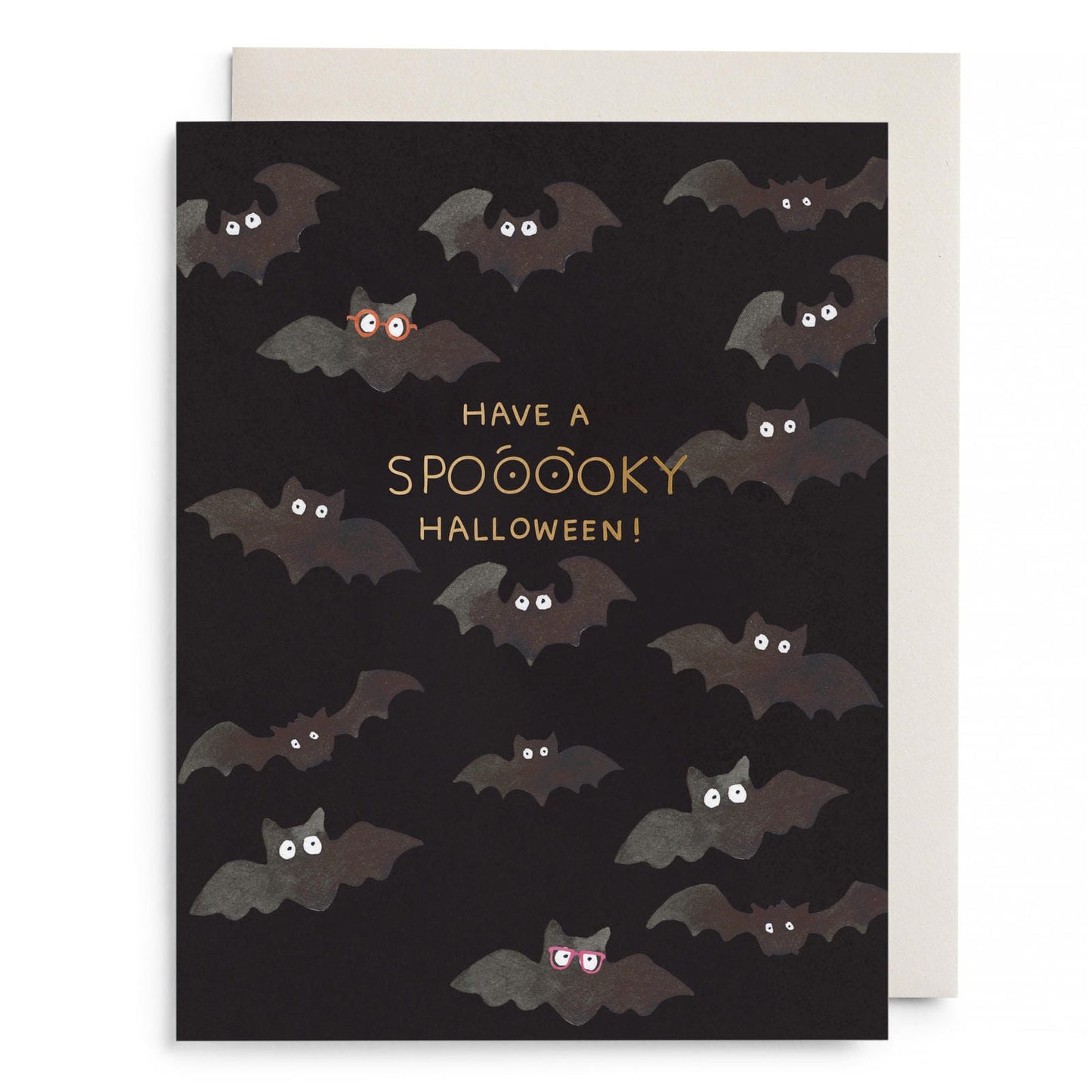 Spooky Bats Halloween Greeting Card